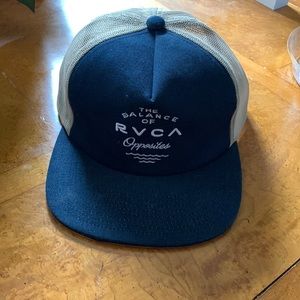 RVCA blue/tan SnapBack. Never worn excellent condition.